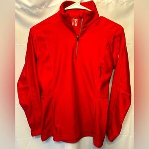 ROSSIGNOL Women’s Classique 1/2 Zip Layer Size Medium Cherry Pink Color Logo